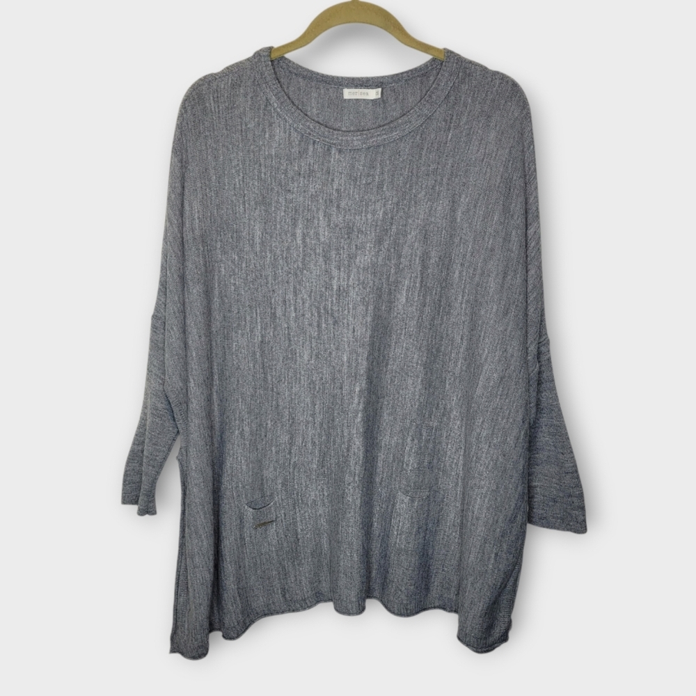 Mer Sea Catalina Poncho Oversized Sweater One Size Gray